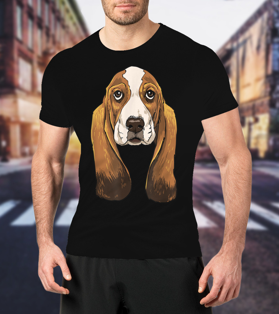 Basset Hound Breed Lover Basset Hound Face T-Shirt