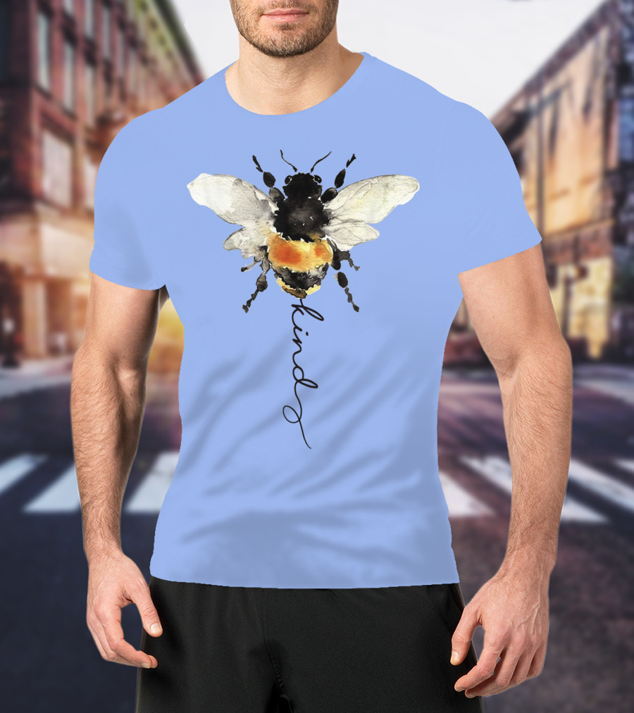 Be Kind Bee Kind Watercolor Bee T-Shirt