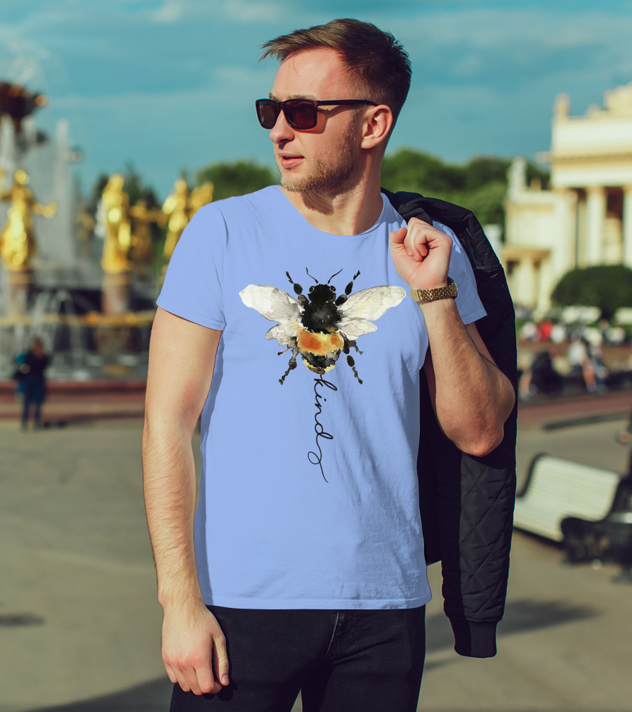 Be Kind Bee Kind Watercolor Bee T-Shirt