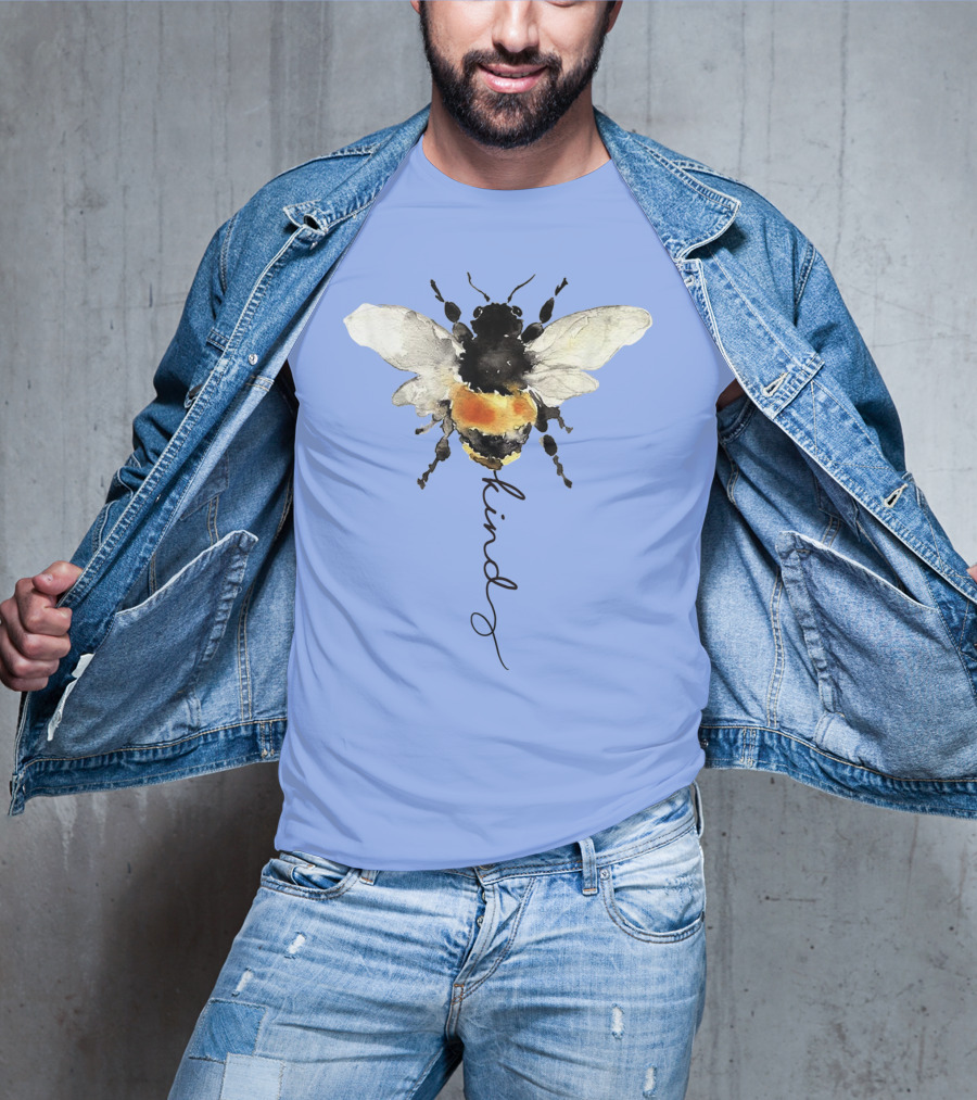 Be Kind Bee Kind Watercolor Bee T-Shirt