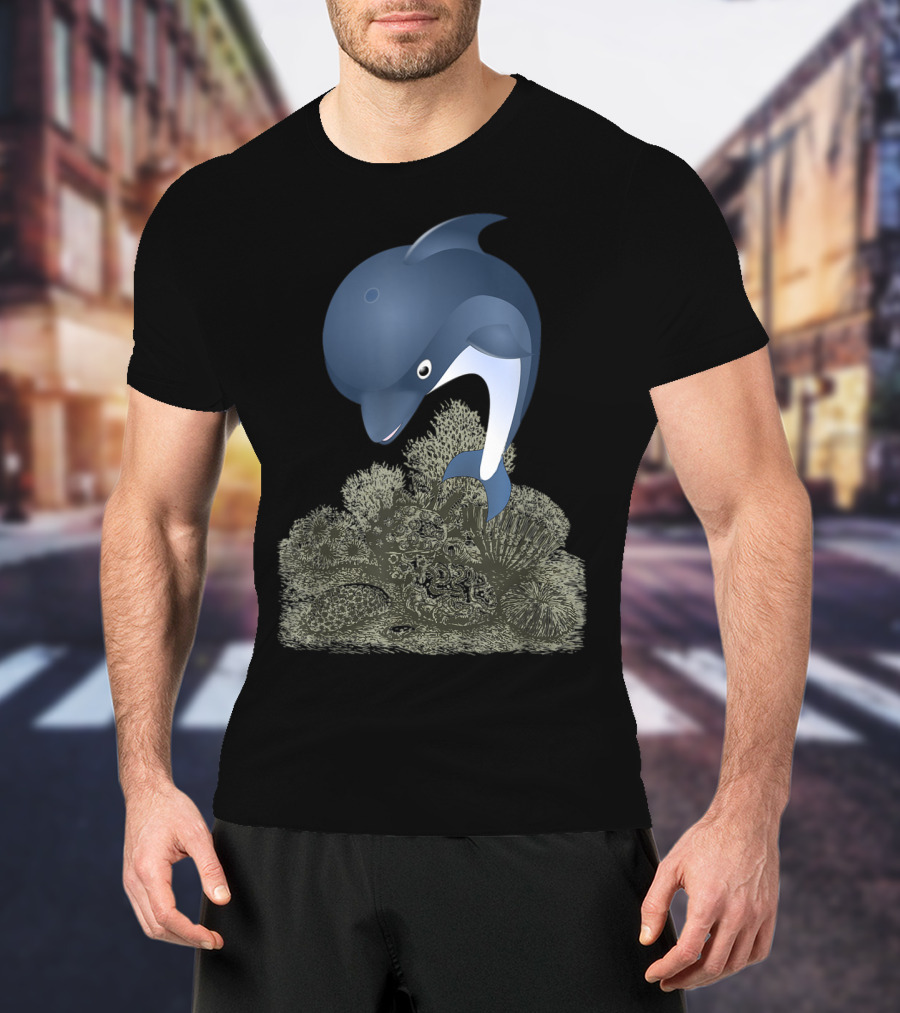 Blue Dolphin Sea Panda Activist Coral T-Shirt