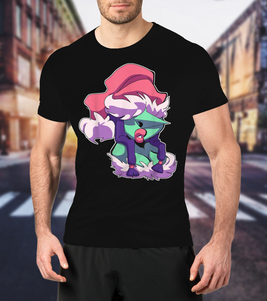 Christmas Is Coming Character In Festive Purple Santa T-Shirt
