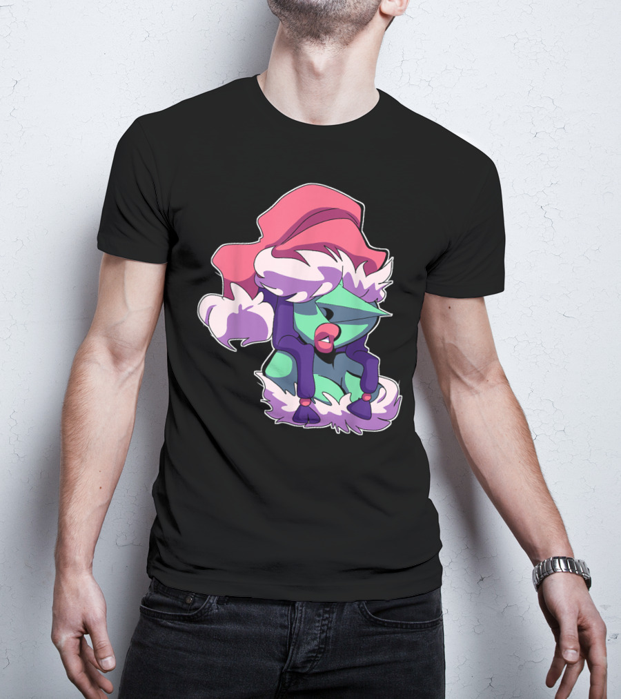 Christmas Is Coming Character In Festive Purple Santa T-Shirt
