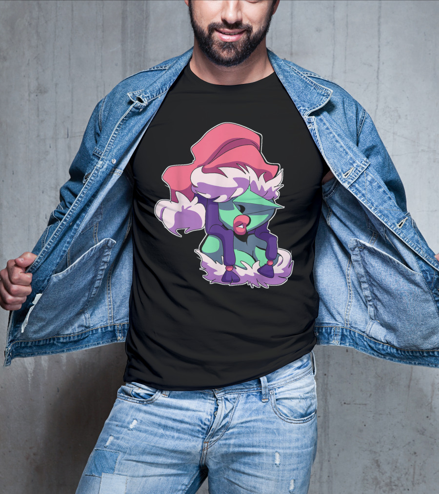 Christmas Is Coming Character In Festive Purple Santa T-Shirt