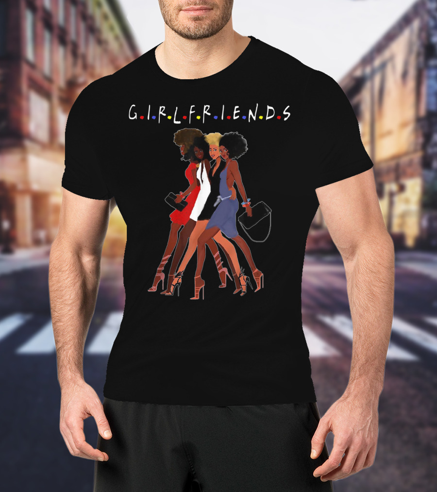 GIRLFRIENDS Cute Natural Hair Black Queen Friend T-Shirt