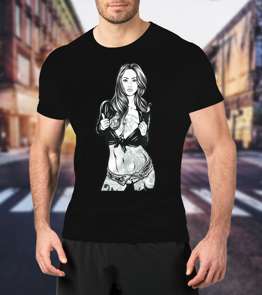 Fatal Instinct For Cool People Tattoo Art By Mevs T-Shirt