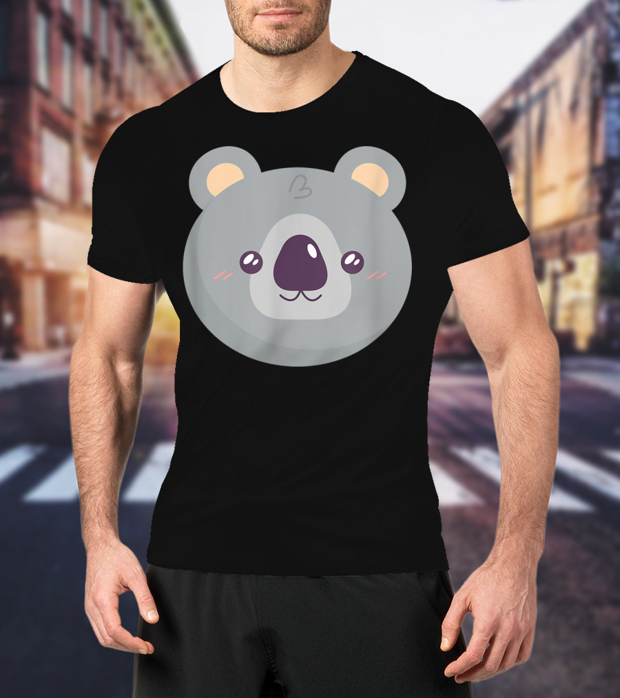Cute Koala Face Blushing Expression T-Shirt