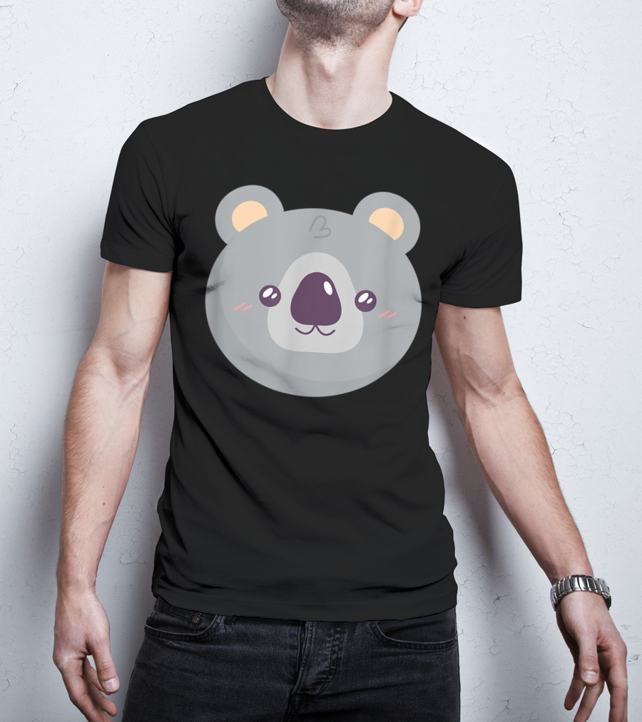Cute Koala Face Blushing Expression T-Shirt