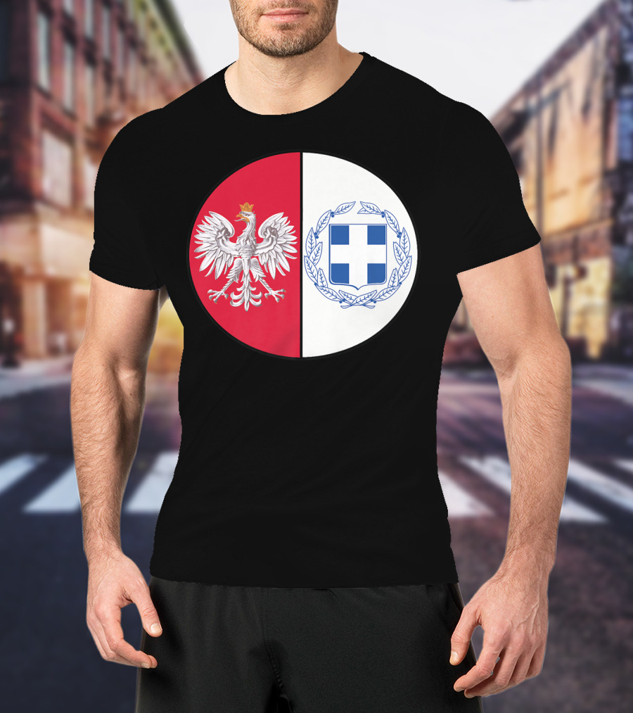 Poland White Eagle Greece National Emblems T-Shirt