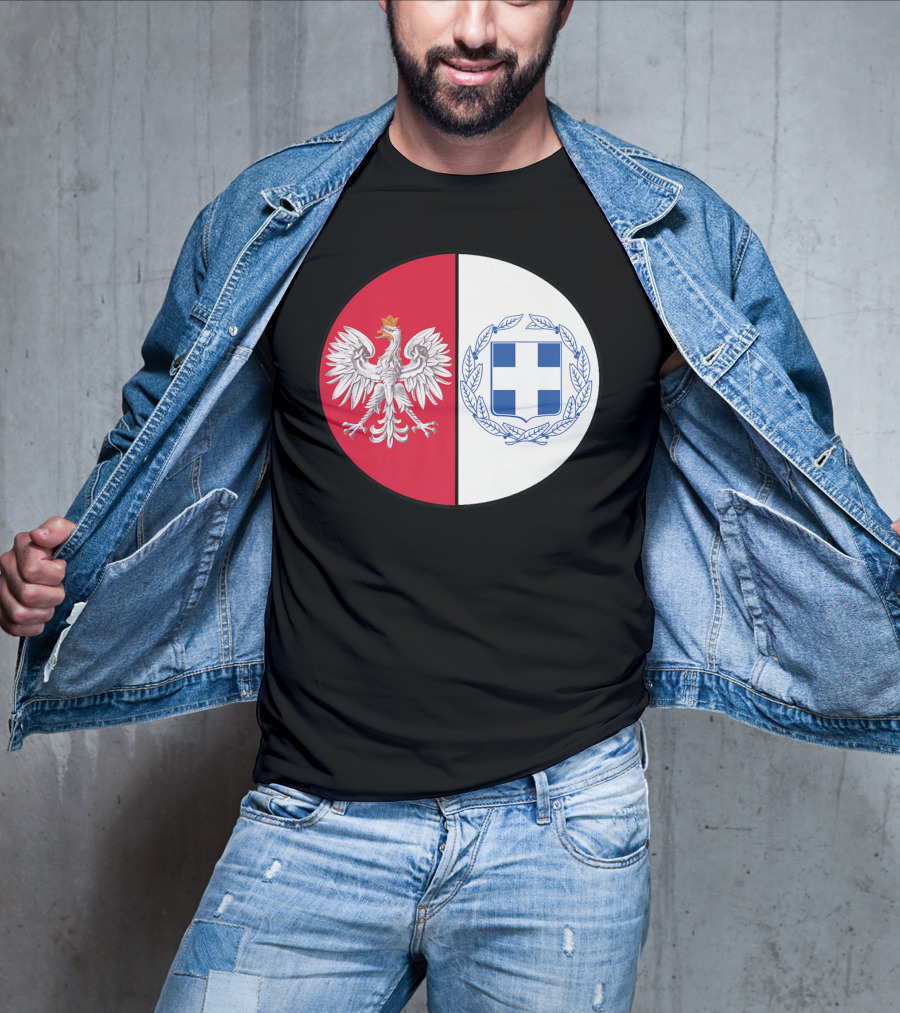 Poland White Eagle Greece National Emblems T-Shirt
