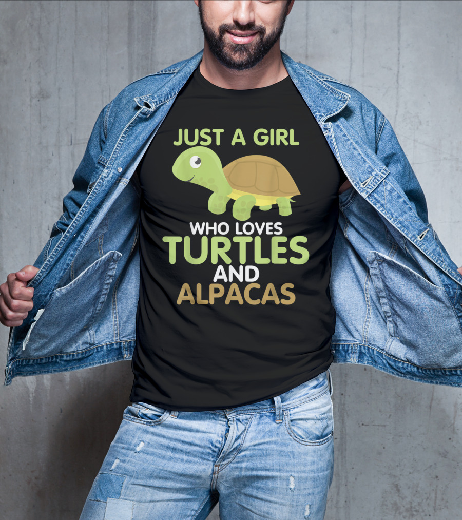 Just A Girl Who Loves Turtles And Alpacas T-Shirt