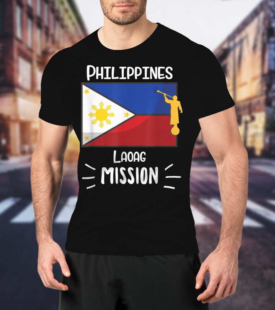 Philippines Laoag Mission Flag And Angel T-Shirt