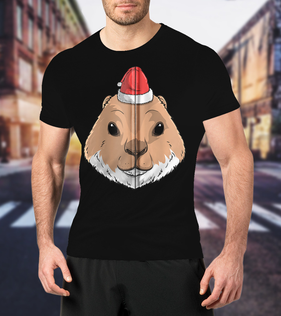 Prairie Dog Wearing Santa Claus Hat T-Shirt