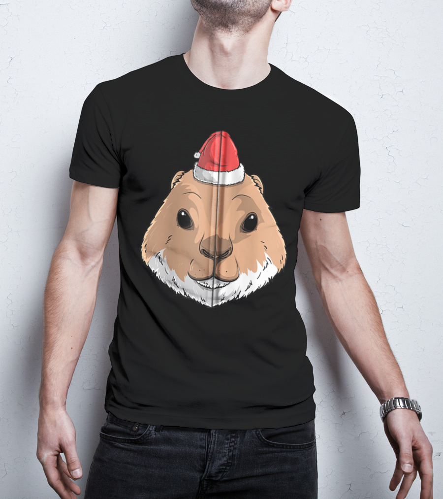 Prairie Dog Wearing Santa Claus Hat T-Shirt