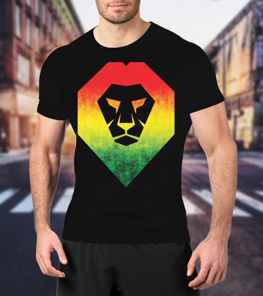 Rasta Flag Jamaican Reggae Lion Bold And Proud T-Shirt