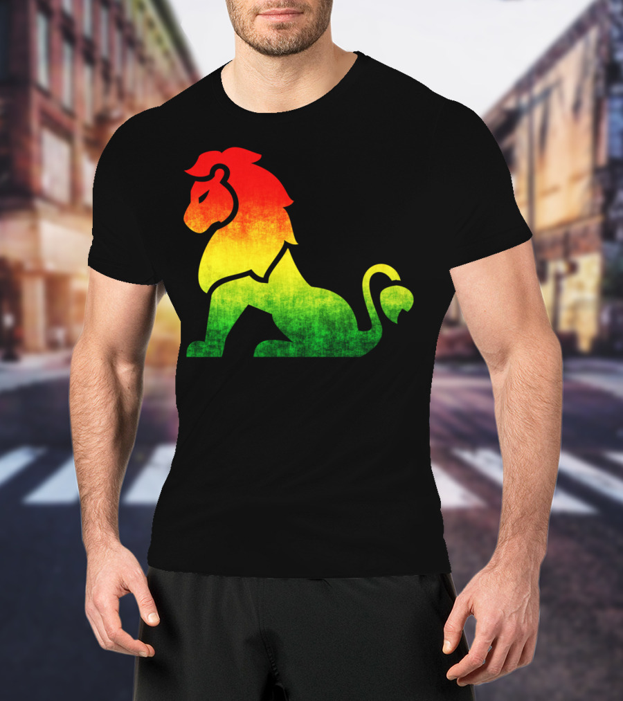 Rasta Flag Reggae Lion Jamaica T-Shirt