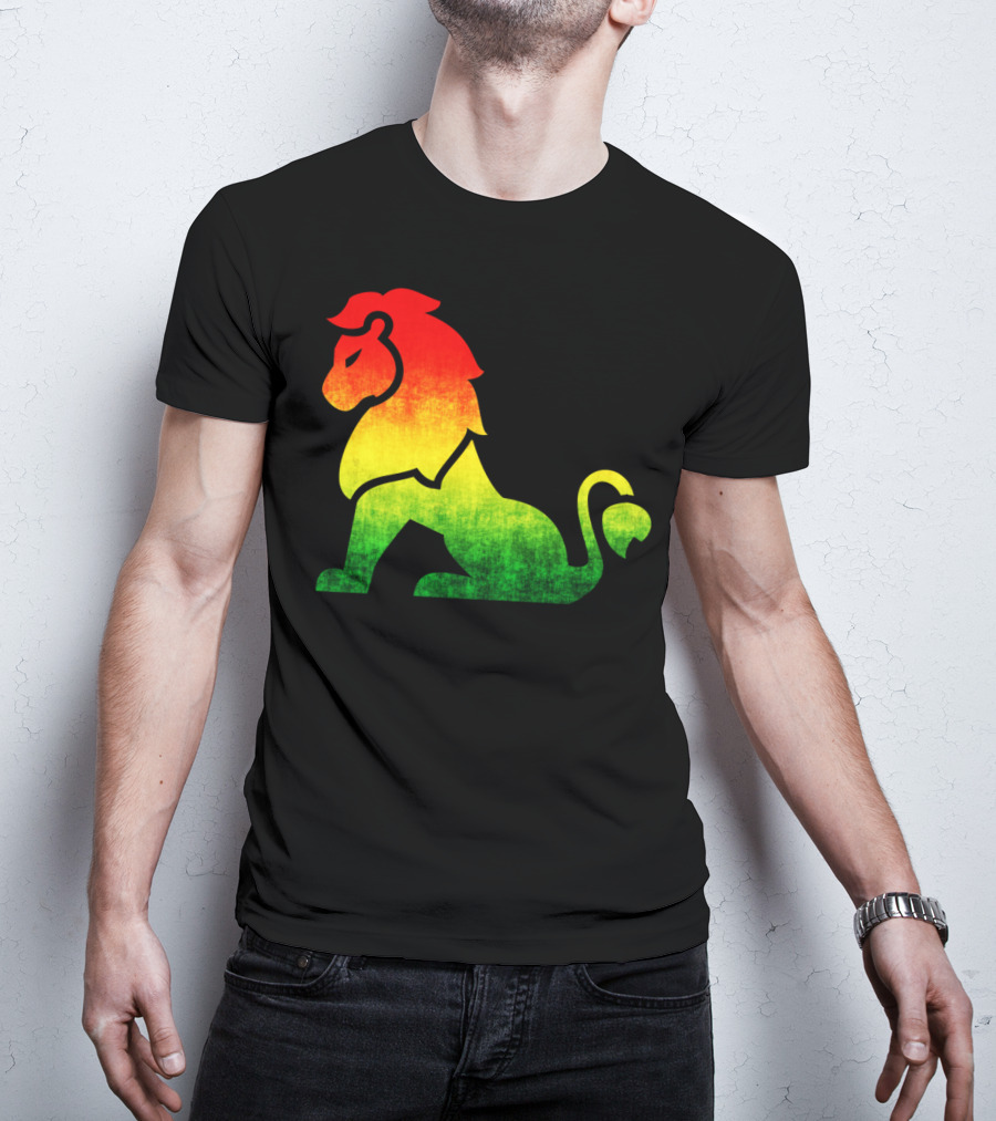 Rasta Flag Reggae Lion Jamaica T-Shirt