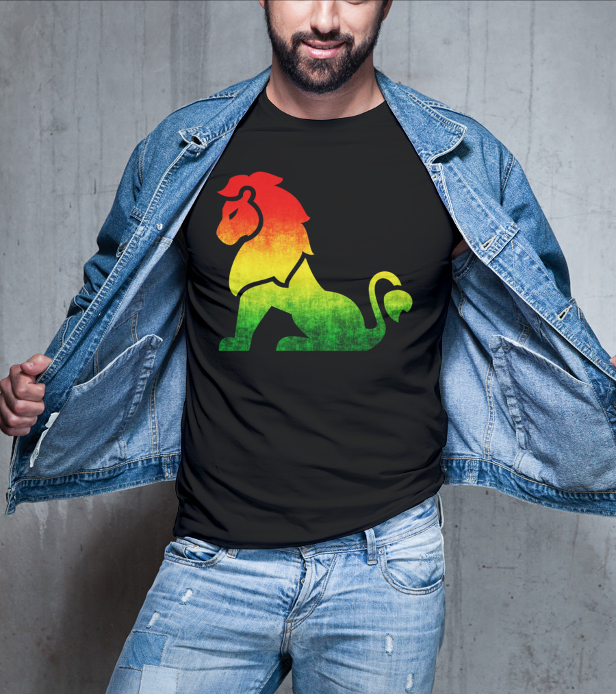 Rasta Flag Reggae Lion Jamaica T-Shirt