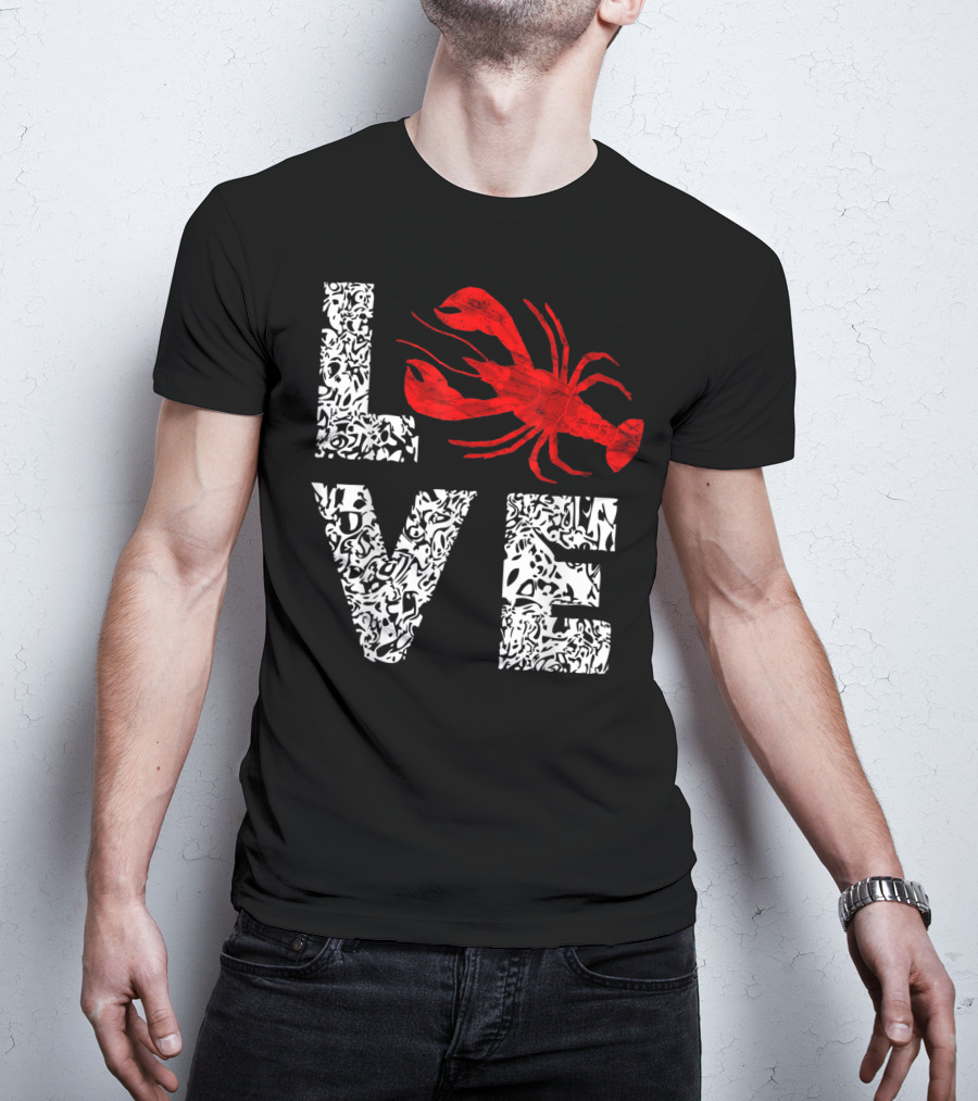 Love Crawfish Cajun River Crayfish Crab Boils Ditch T-Shirt