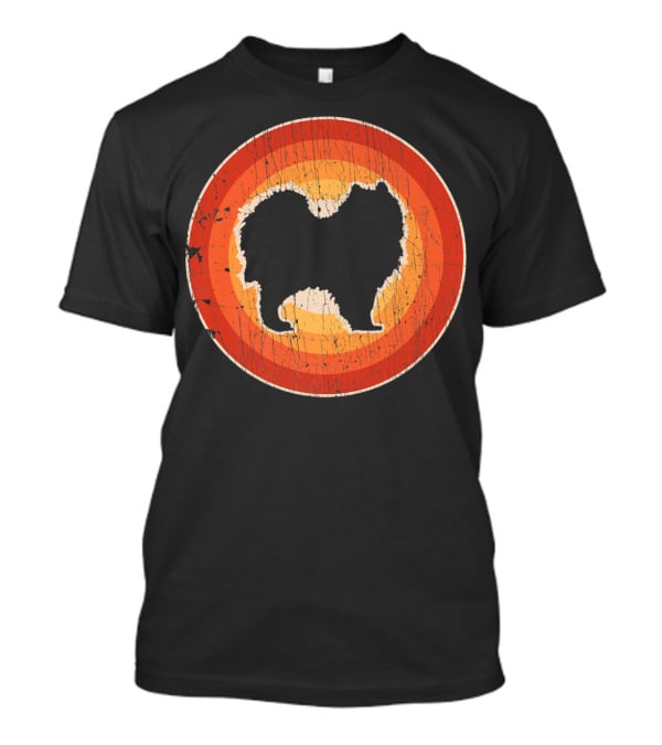 Samoyed Vintage Style 60s 70s Retro Circle T-Shirt