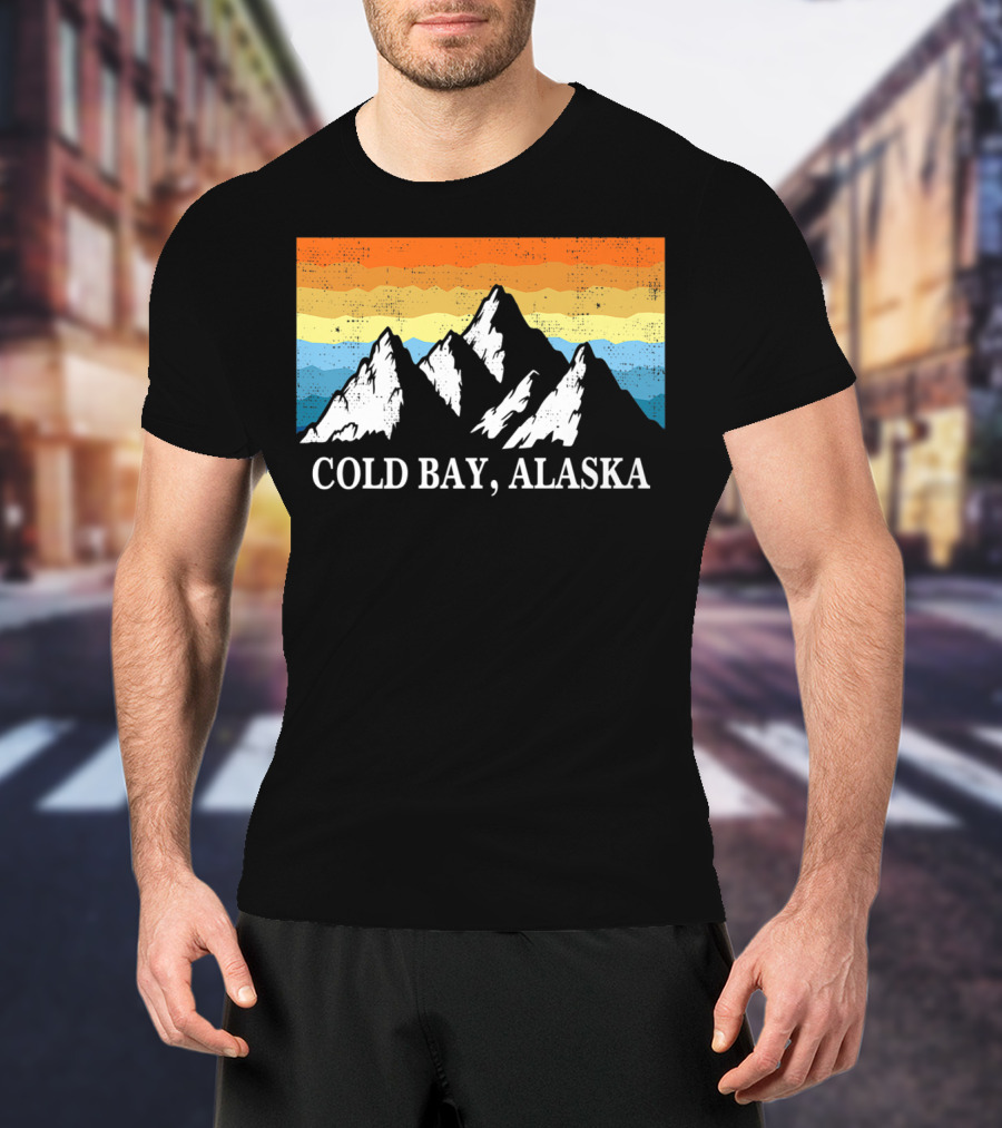 Cold Bay Alaska Retro Mountain Hiking Adventure T-Shirt