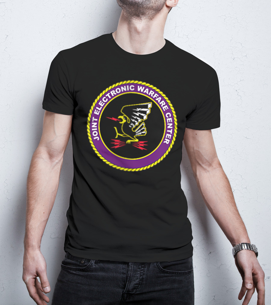 Joint Electronic Warfare Center Logo Emblem Bird With Lightning T-Shirt