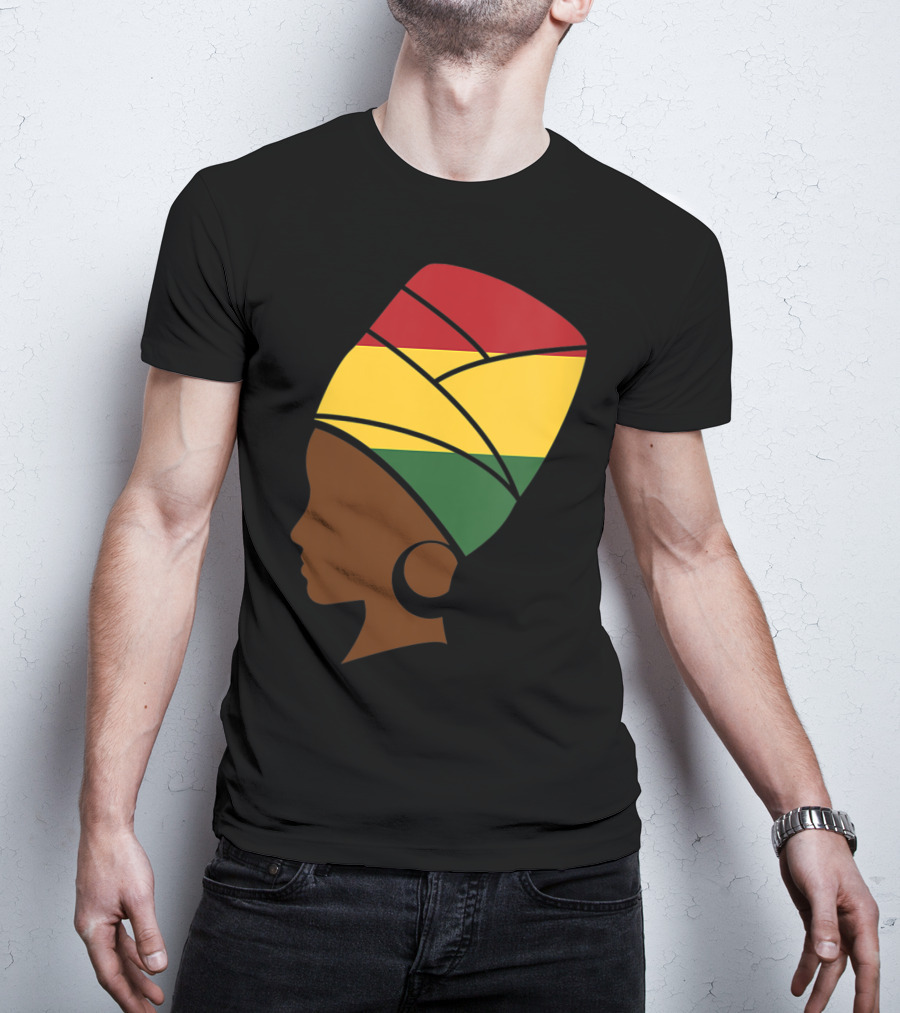 Proud Jamaica Reggae Woman With Rasta Colors T-Shirt