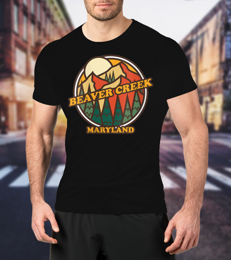 Beaver Creek Maryland Mountain Vintage Retro T-Shirt