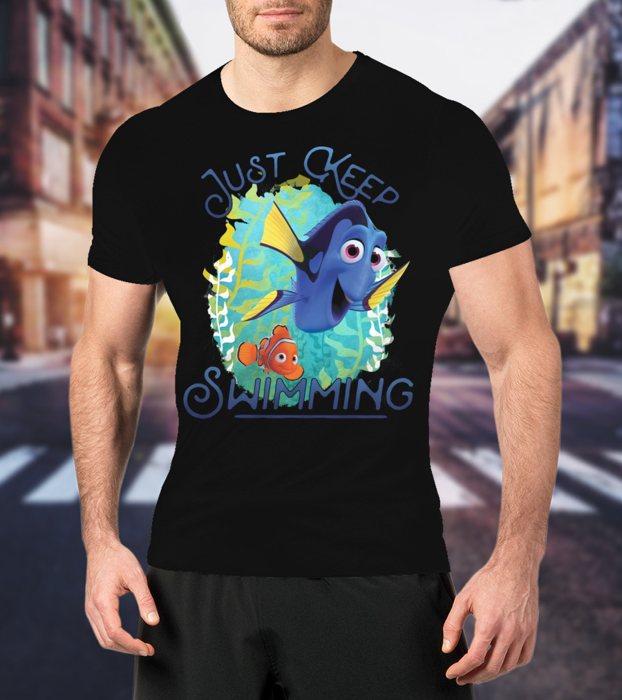 Disney Pixar Finding Dory Just Keep Swimming Dory And Nemo Ocean Adventure T-Shirt