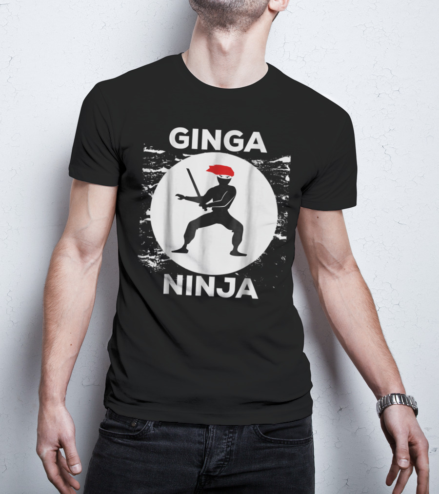 Ginga Ninja Funny Redhead Ninja Humor Circle T-Shirt