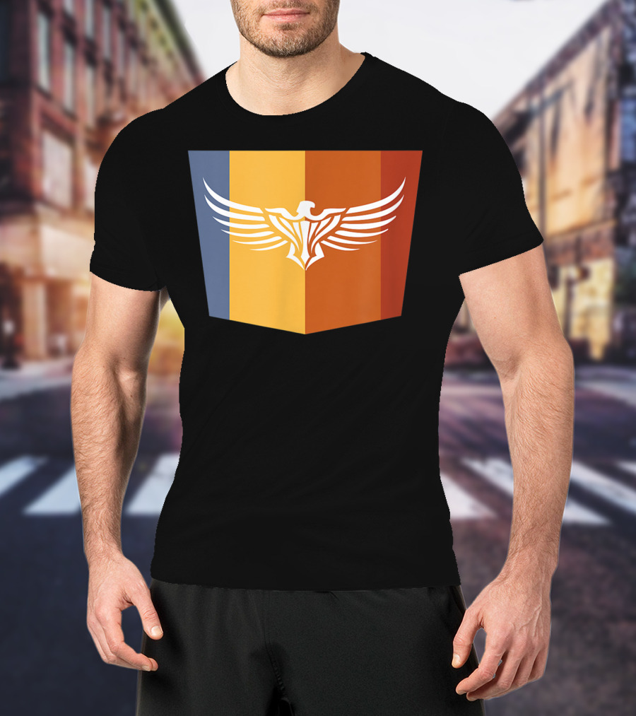 Falcon Great Eagle Winged Emblem With Tricolor Shield T-Shirt