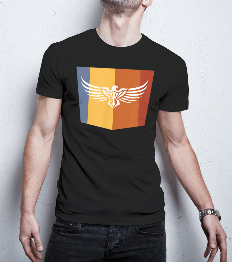 Falcon Great Eagle Winged Emblem With Tricolor Shield T-Shirt