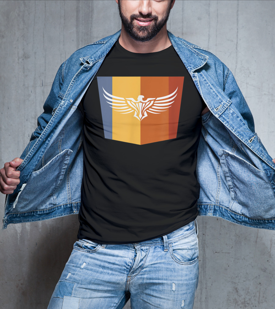 Falcon Great Eagle Winged Emblem With Tricolor Shield T-Shirt