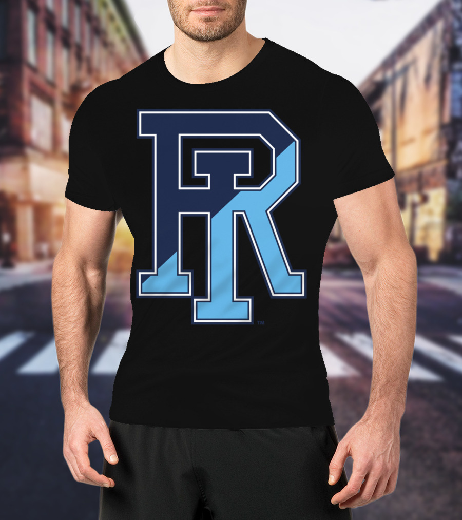Rhode Island Rams Women's College NCAA Blue And Navy Logo PPRHI01 T-Shirt