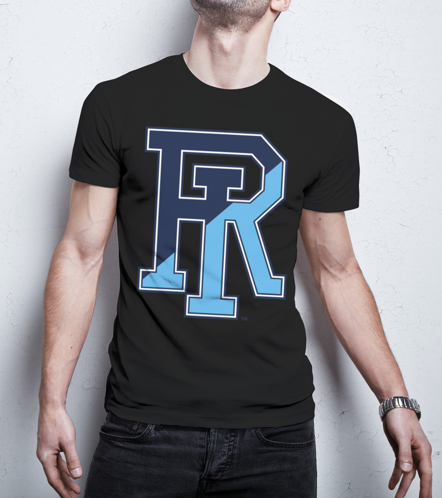 Rhode Island Rams Women's College NCAA Blue And Navy Logo PPRHI01 T-Shirt