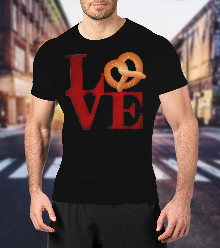 Love Pretzel Philly Emoji Nostalgic T-Shirt