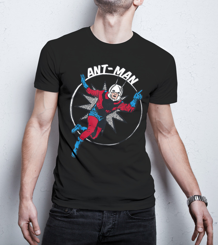 Marvel Ant-Man Classic Avengers Vintage Style Badge T-Shirt