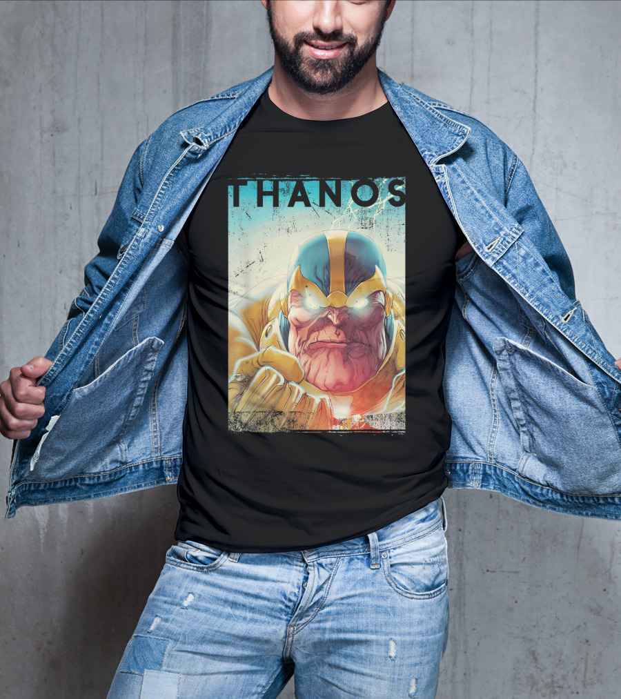 Marvel Thanos Vintage Iconic Character Close-Up T-Shirt