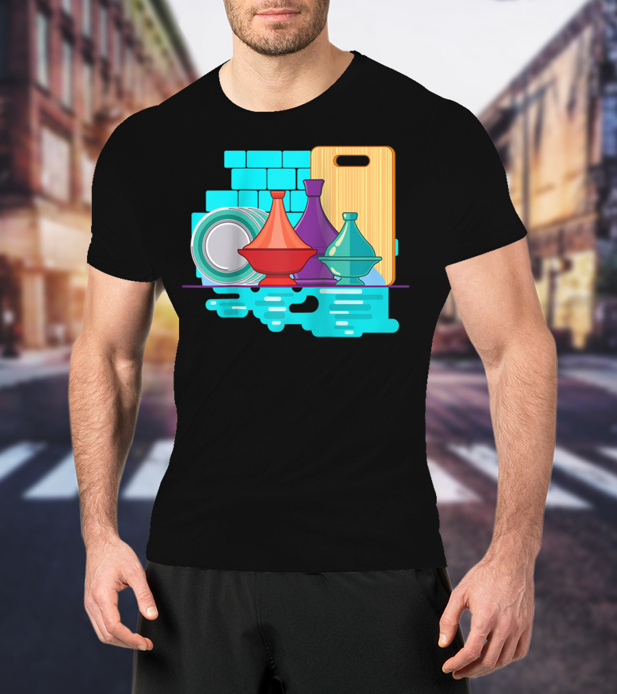 Moroccan Classic Tagine Vibrant Tajine Display Morocco T-Shirt