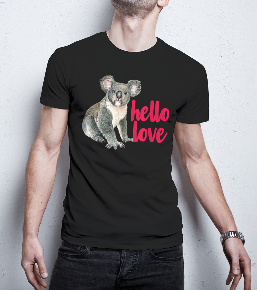 Hello Love Koala Bear For Animal Lover T-Shirt