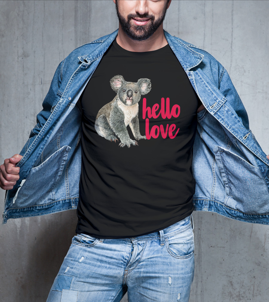 Hello Love Koala Bear For Animal Lover T-Shirt