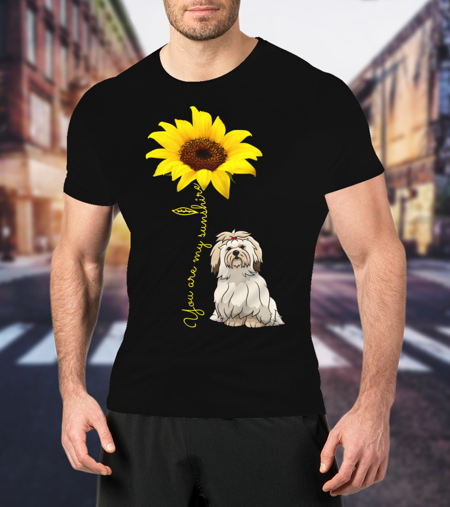 Lhasa Apso Mom You Are My Sunshine Sunflower T-Shirt