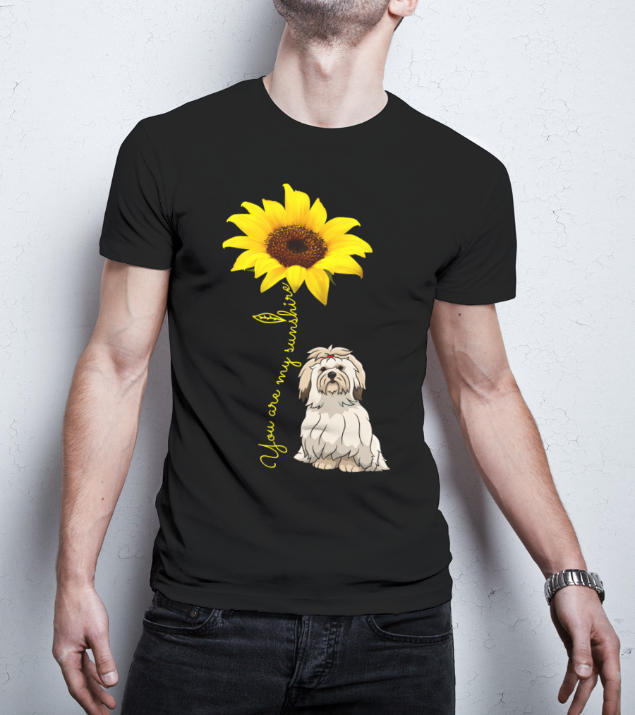 Lhasa Apso Mom You Are My Sunshine Sunflower T-Shirt