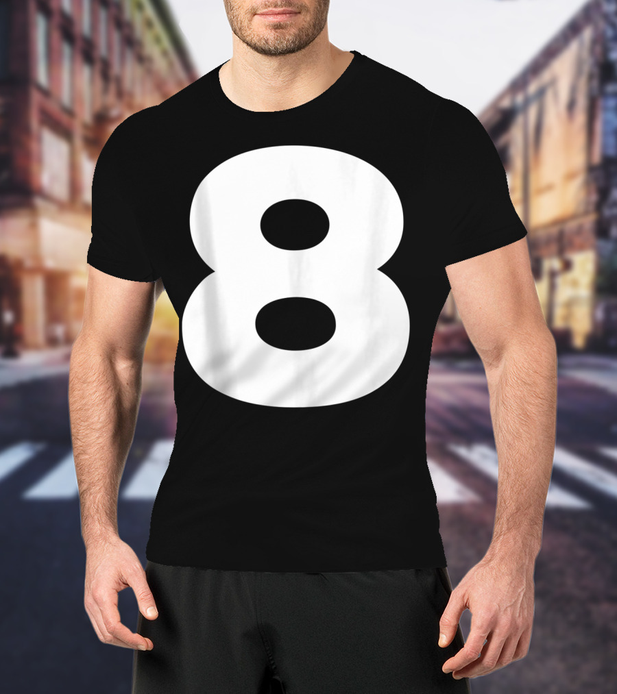 Number 8 Jersey Style Sport Team Fan Group T-Shirt