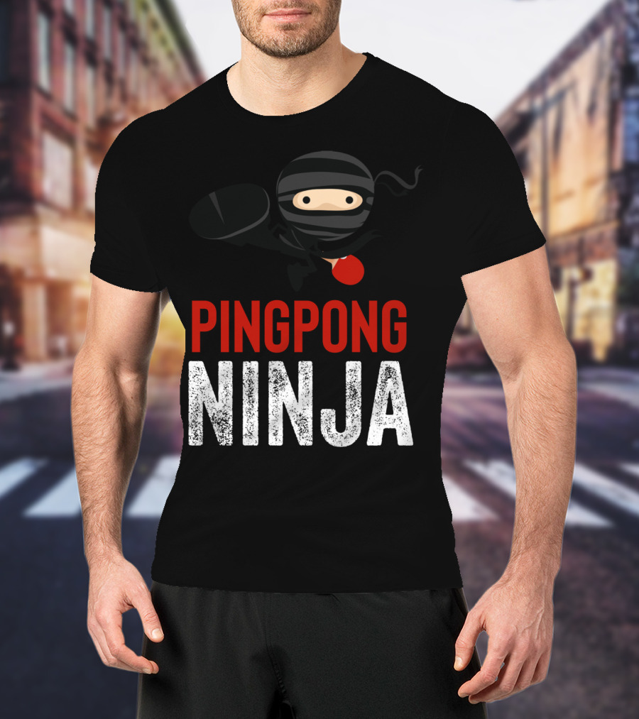 Ping Pong Ninja Table Tennis Stealth Master Player T-Shirt