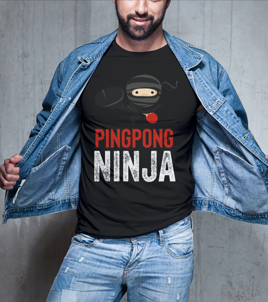 Ping Pong Ninja Table Tennis Stealth Master Player T-Shirt