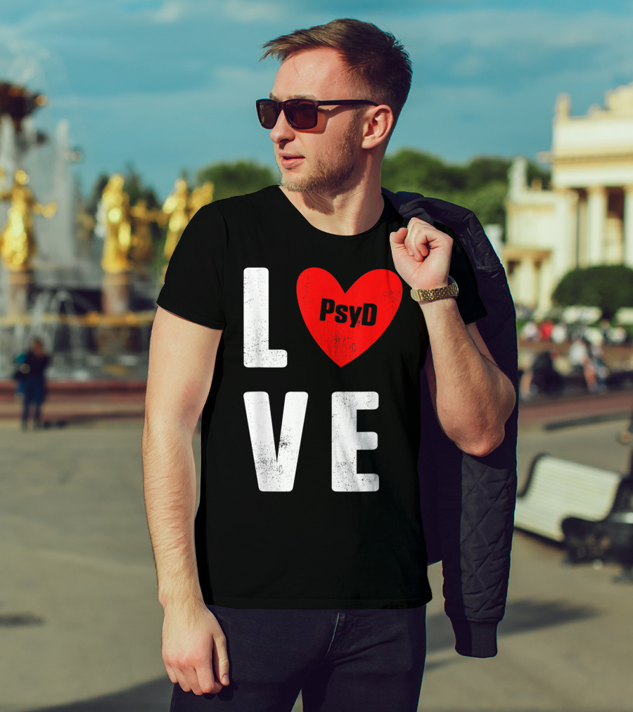 Psyd Love Doctorate Psychology Heart T-Shirt