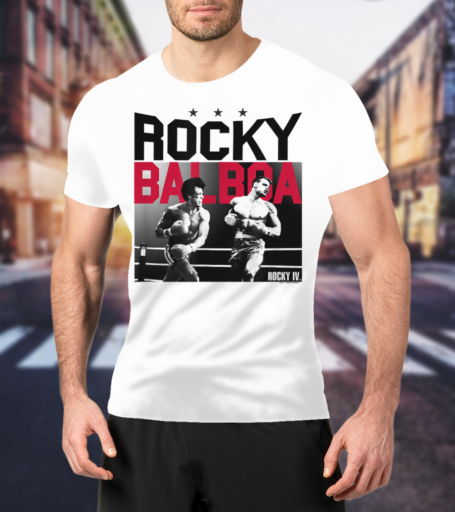 Rocky Balboa And Ivan Drago Fight Scene From Rocky IV Classic Look 30181 T-Shirt