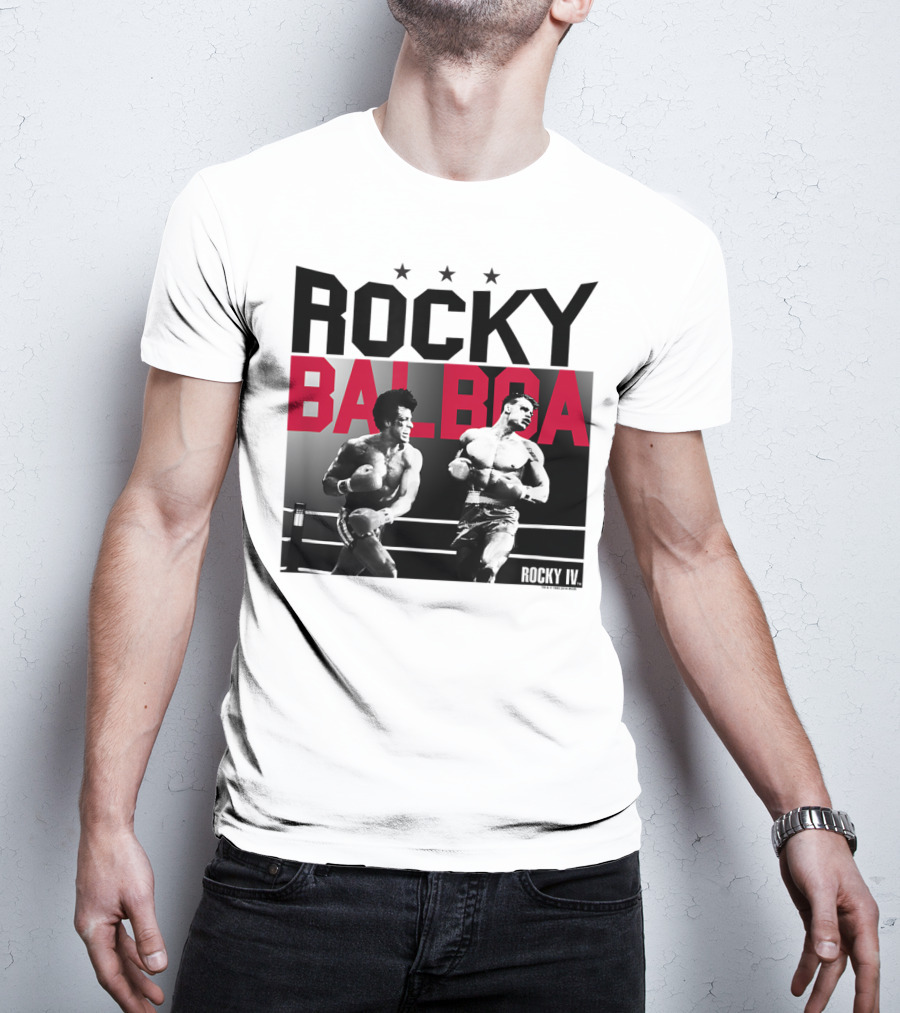 Rocky Balboa And Ivan Drago Fight Scene From Rocky IV Classic Look 30181 T-Shirt