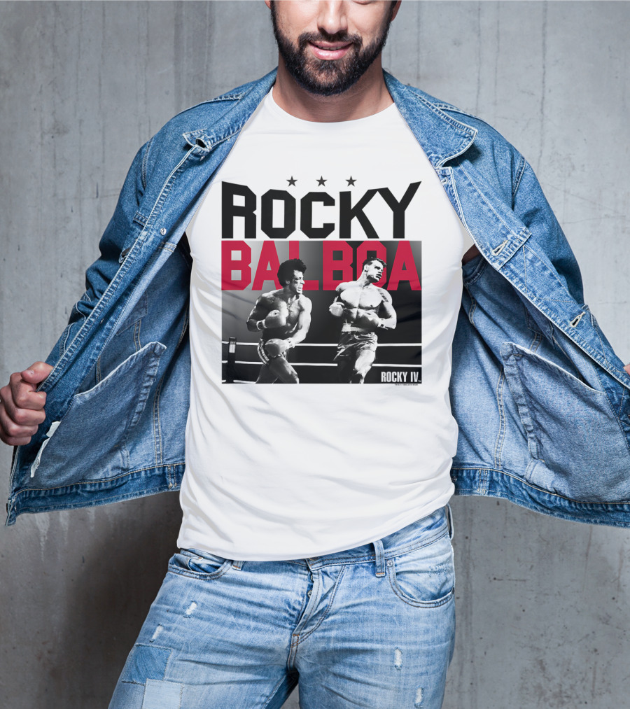 Rocky Balboa And Ivan Drago Fight Scene From Rocky IV Classic Look 30181 T-Shirt